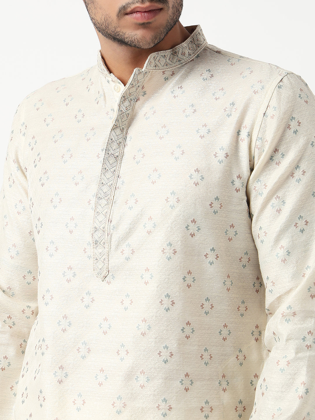 Jacquard Straight Long Kurta