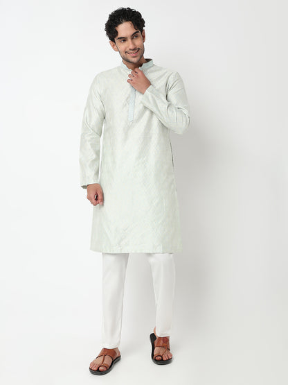 Jacquard Straight Long Kurta