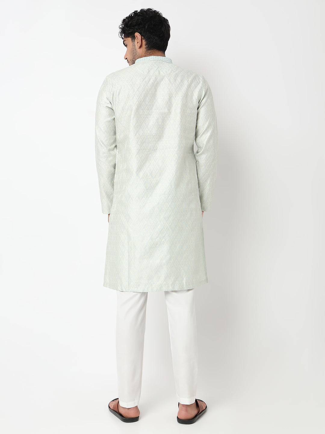 Jacquard Straight Long Kurta