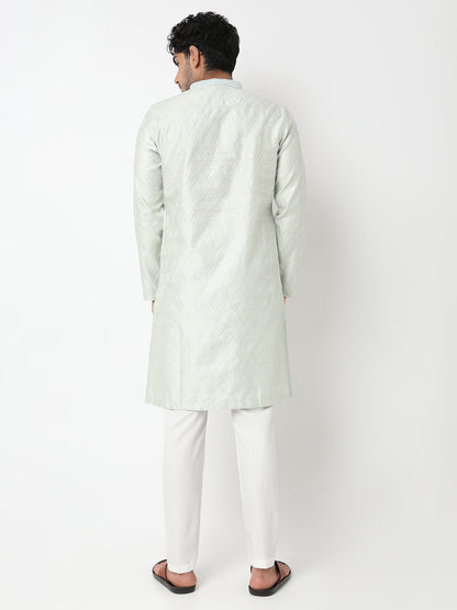 Jacquard Straight Long Kurta