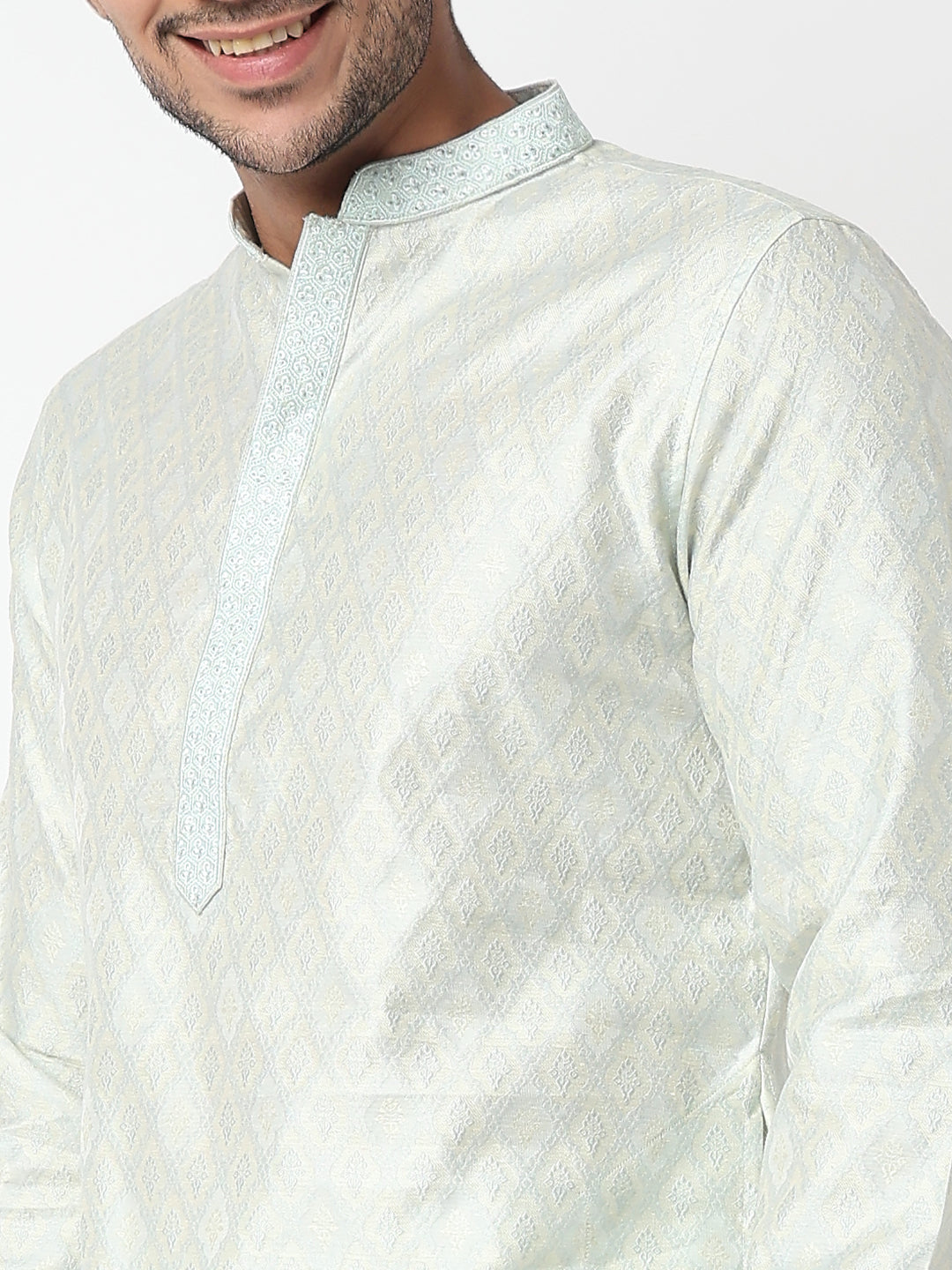 Jacquard Straight Long Kurta
