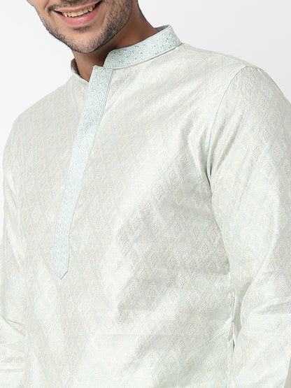Jacquard Straight Long Kurta