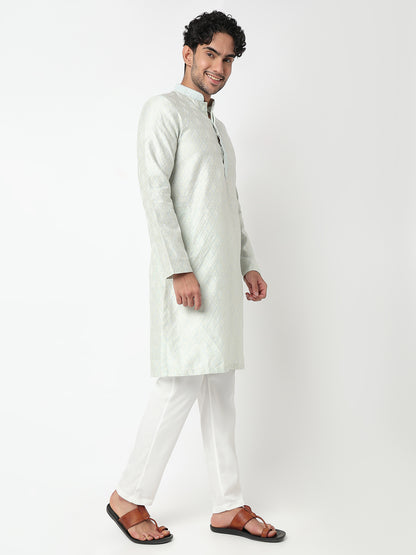 Jacquard Straight Long Kurta