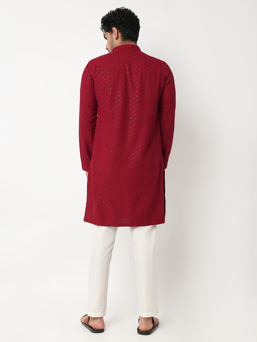 Straight Schiffli Long Kurta