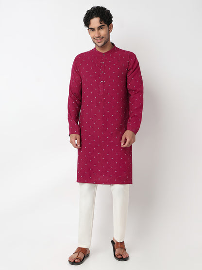 Printed Straight Yarn Dyed Long Kurta