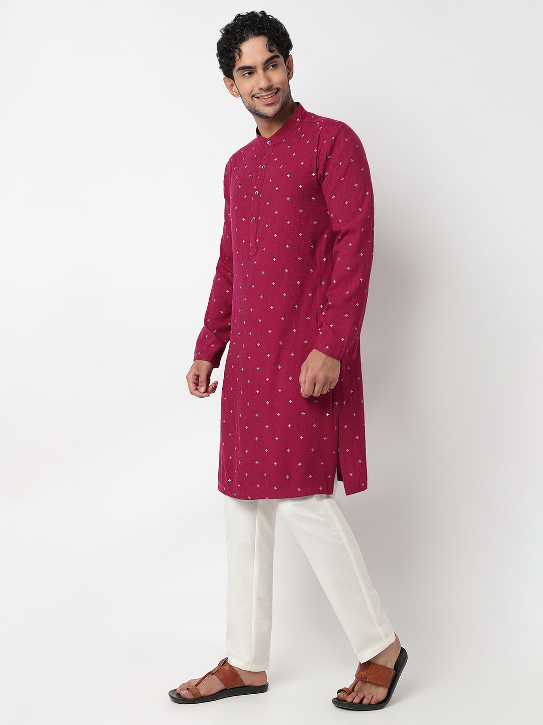 Printed Straight Yarn Dyed Long Kurta