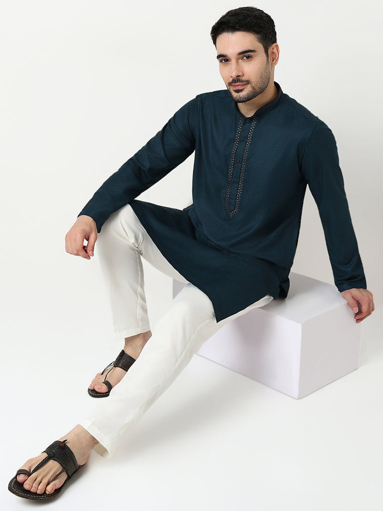 Jacquard Dobby Long Kurta