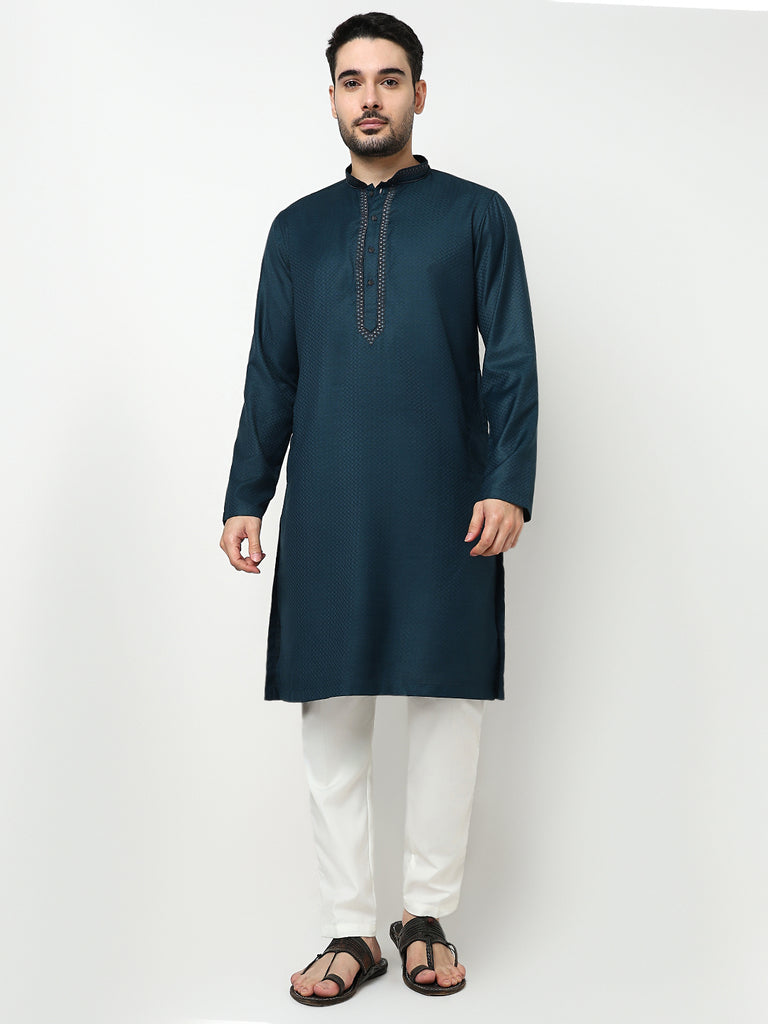 Jacquard Dobby Long Kurta