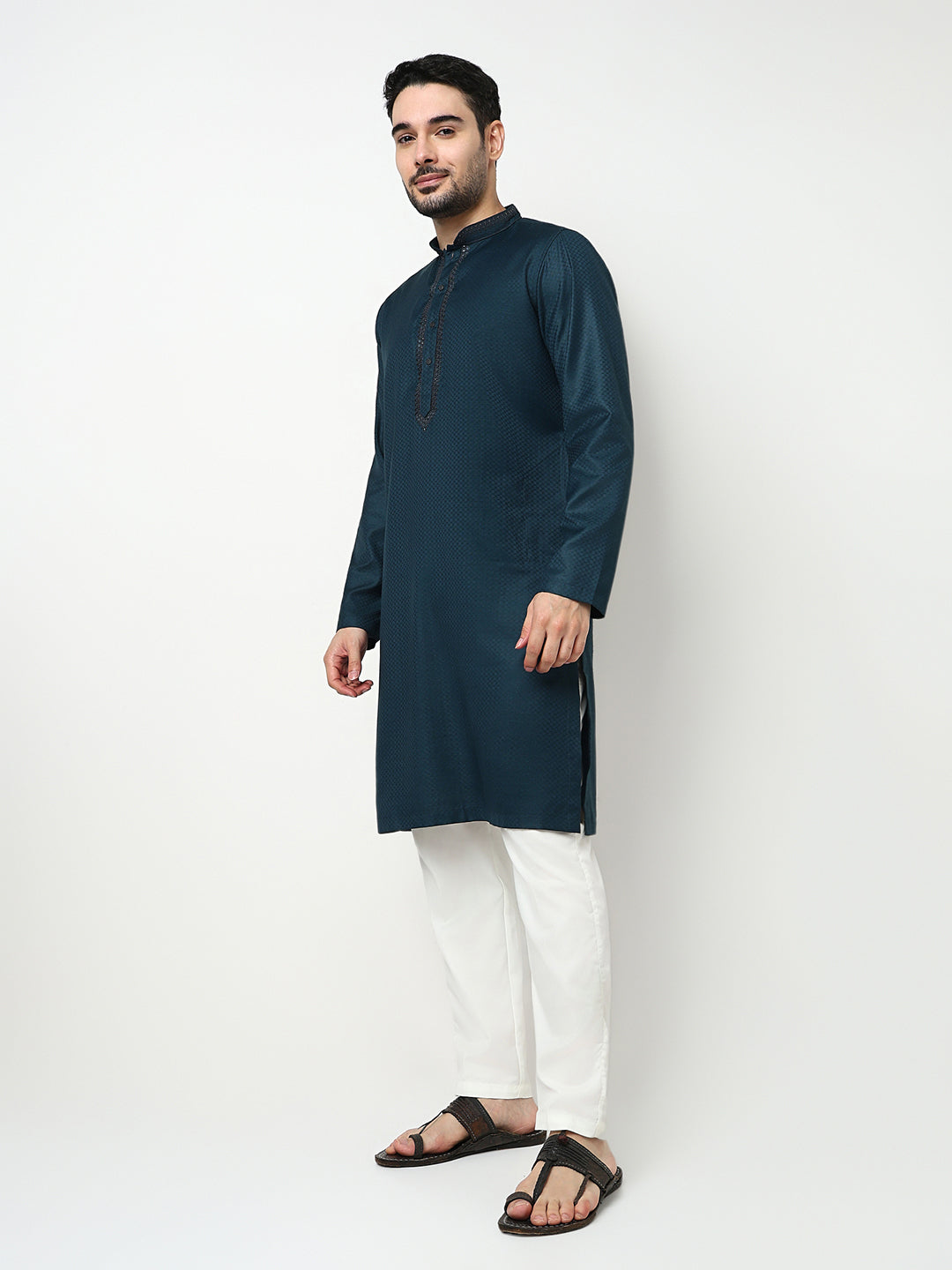 Jacquard Dobby Long Kurta