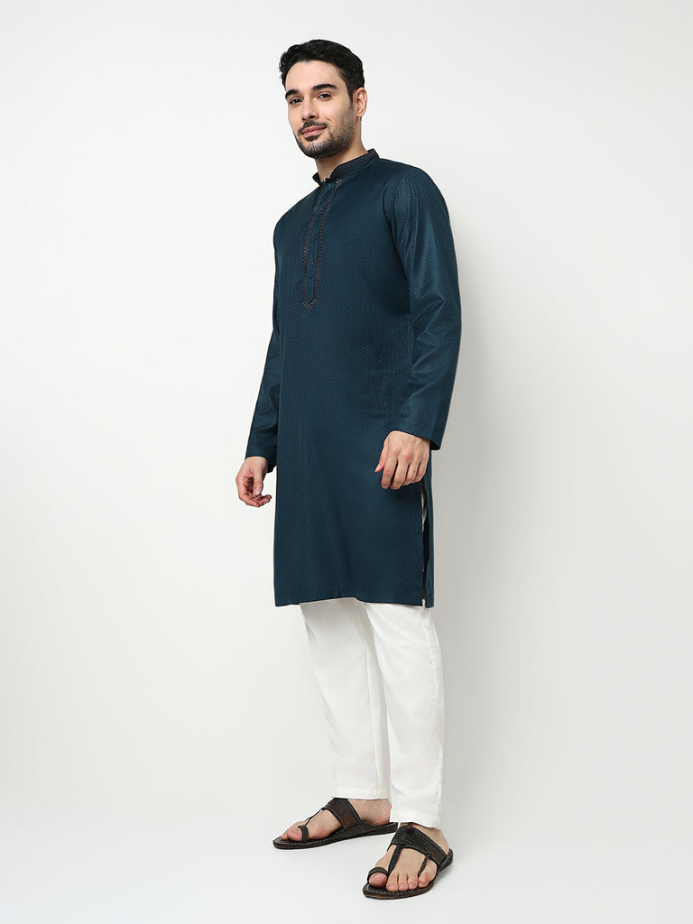 Jacquard Dobby Long Kurta