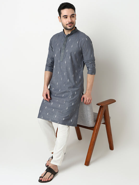 Jacquard Dobby Long Kurta