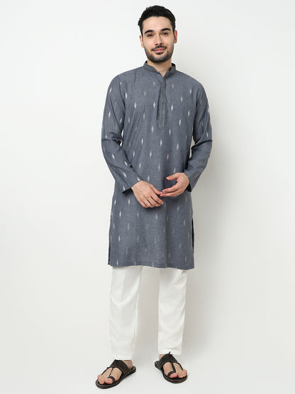 Jacquard Dobby Long Kurta