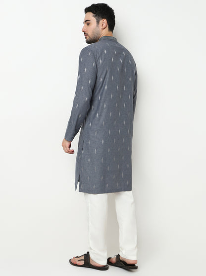 Jacquard Dobby Long Kurta
