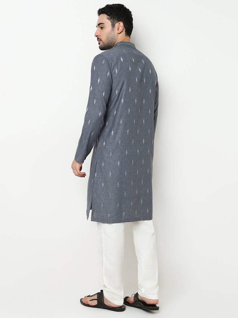 Jacquard Dobby Long Kurta