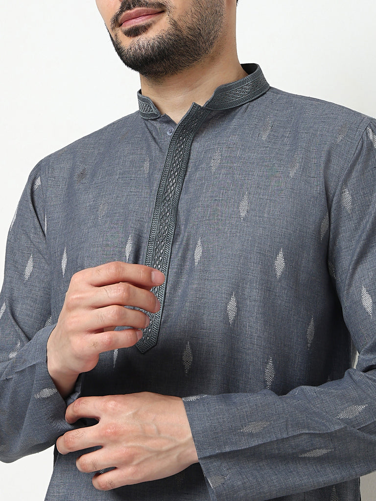 Jacquard Dobby Long Kurta