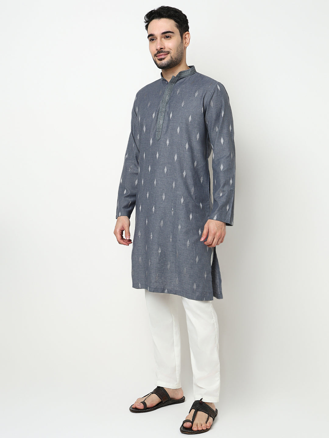 Jacquard Dobby Long Kurta