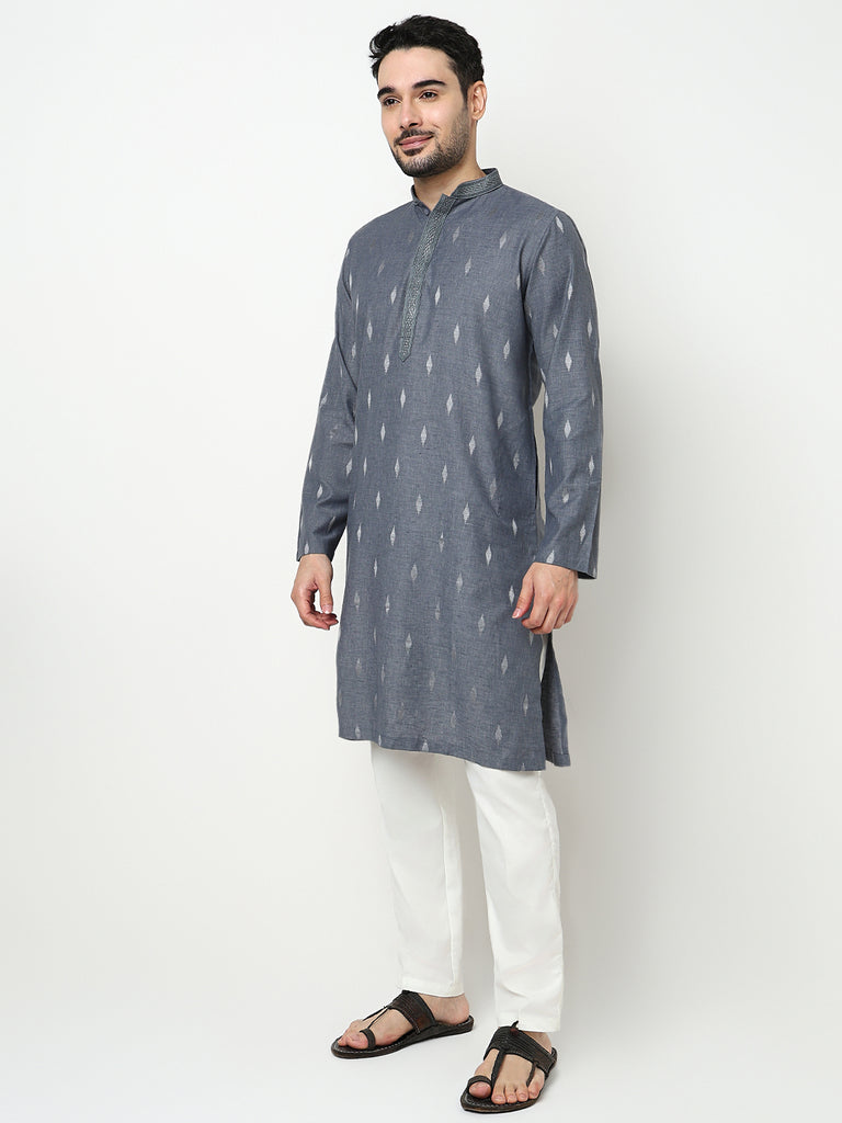 Jacquard Dobby Long Kurta
