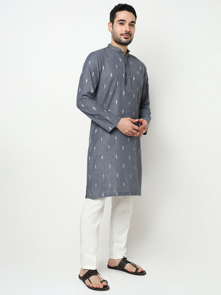 Jacquard Dobby Long Kurta