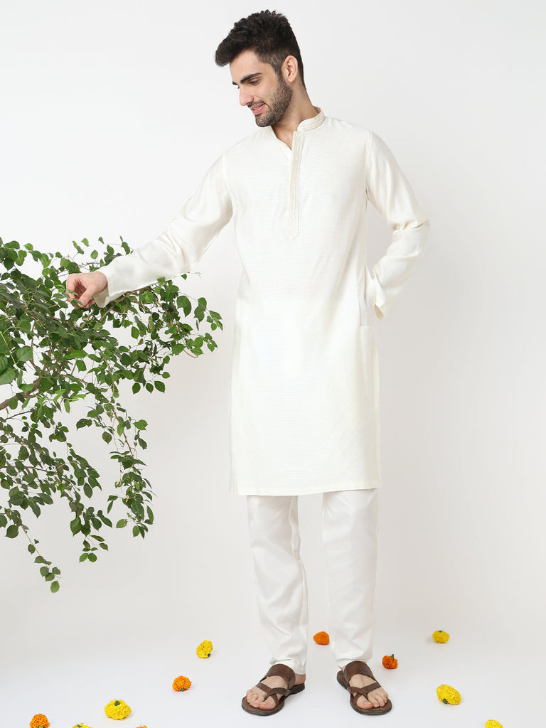 Dobby Jacquard Long Kurta