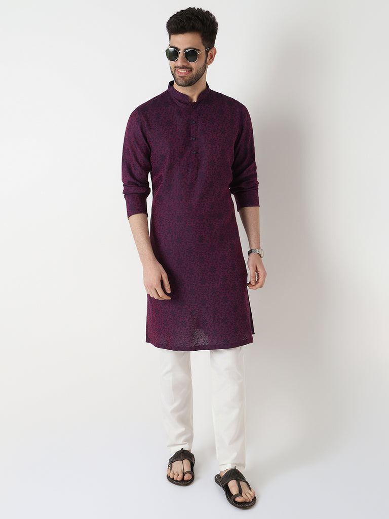 Dobby Jacquard Long Kurta
