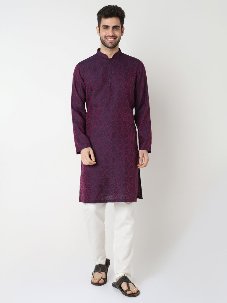 Dobby Jacquard Long Kurta