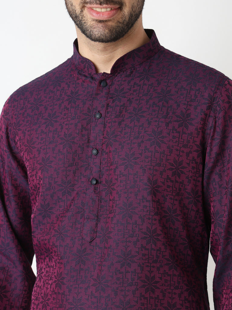 Dobby Jacquard Long Kurta
