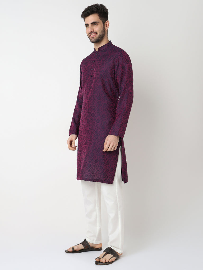 Dobby Jacquard Long Kurta