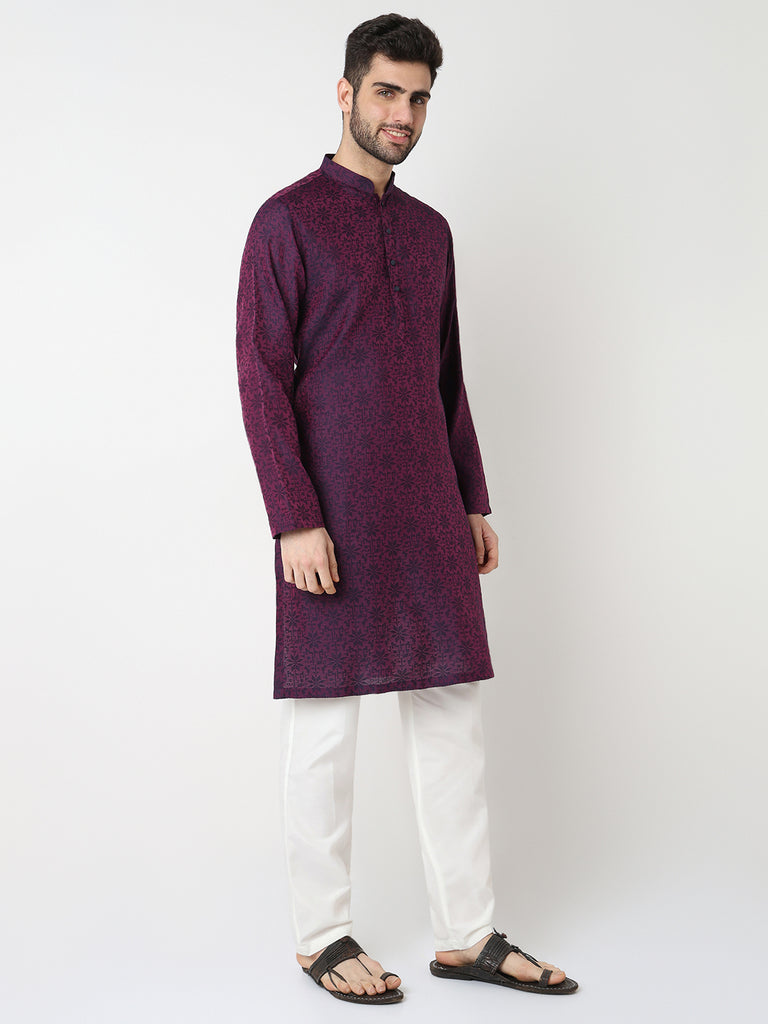 Dobby Jacquard Long Kurta