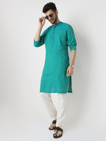 Yarn Dyed Straight Long Kurta