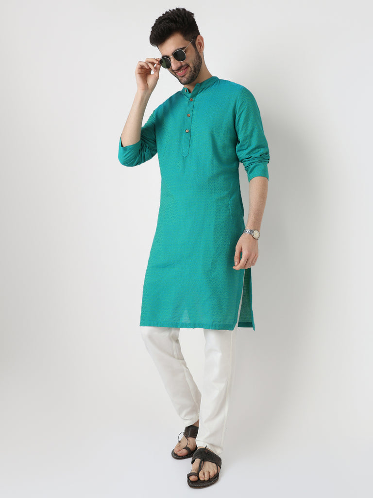 Yarn Dyed Straight Long Kurta