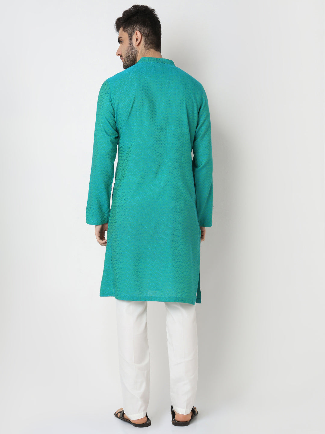 Yarn Dyed Straight Long Kurta