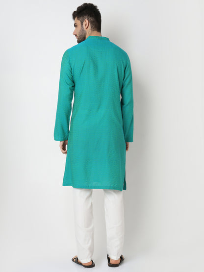 Yarn Dyed Straight Long Kurta