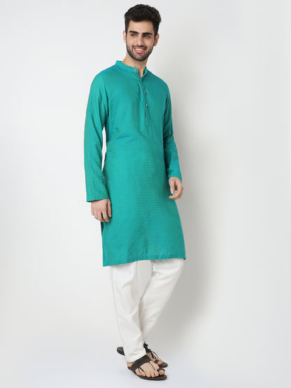 Yarn Dyed Straight Long Kurta