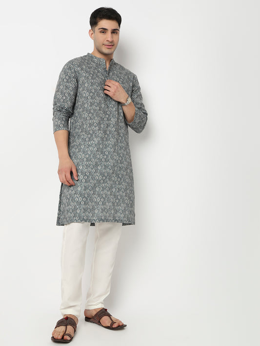Digi Print Straight Long Kurta