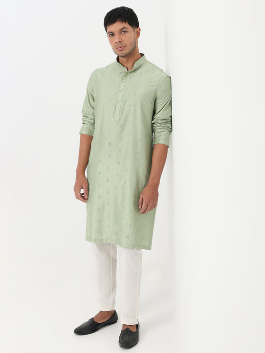 Embroidered Straight Long Kurta