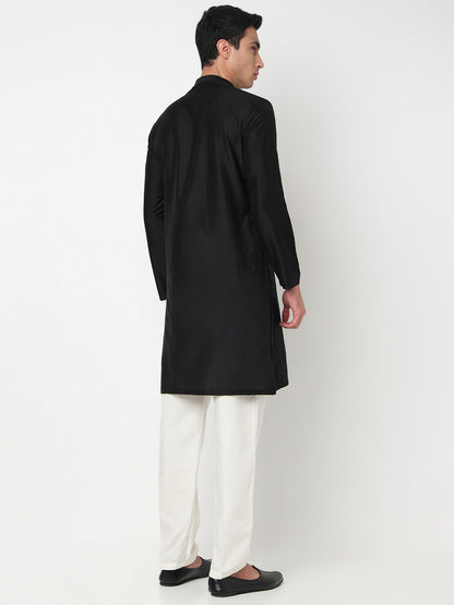 Pintucks Straight Long Kurta