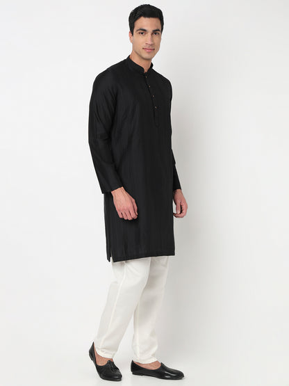 Pintucks Straight Long Kurta