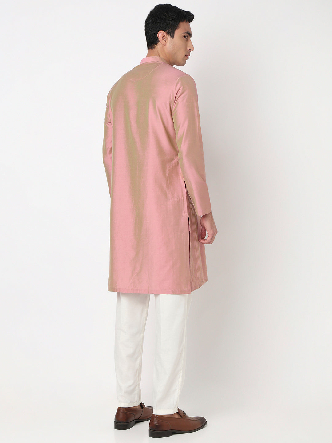 Pintucks Straight Long Kurta