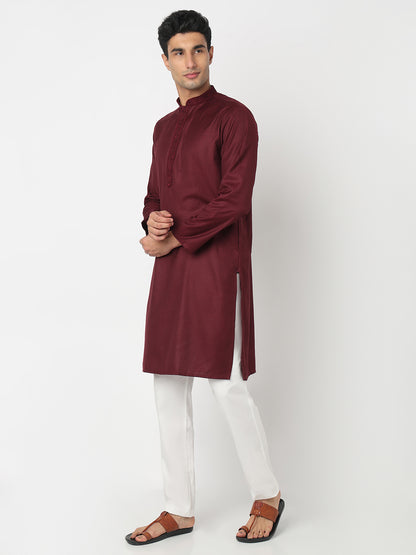 Cotton Jacquard Straight Kurta