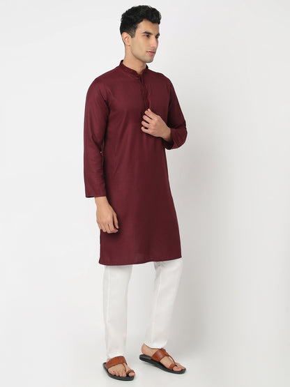 Cotton Jacquard Straight Kurta