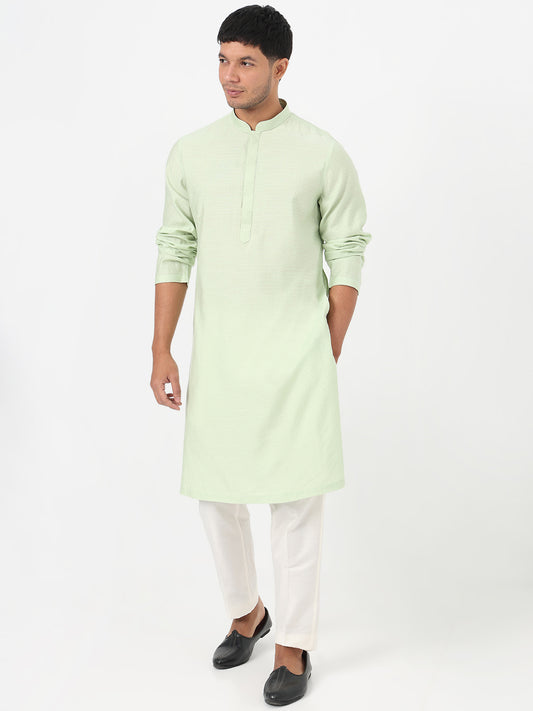 Jacquard Straight Long Kurta