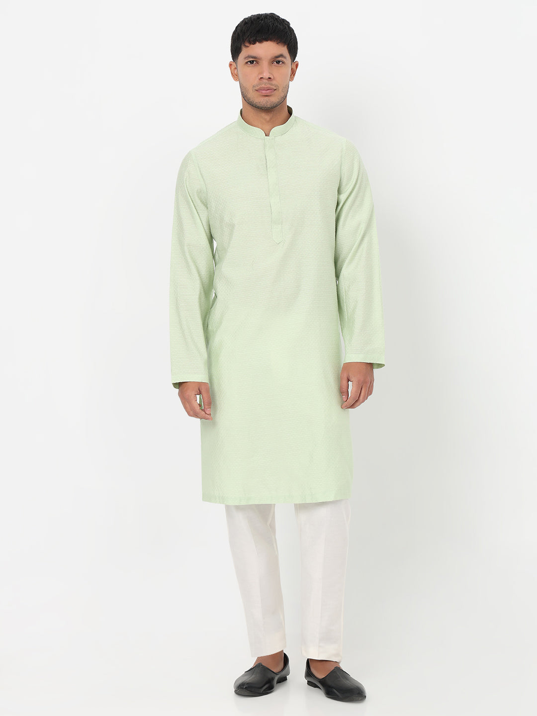 Jacquard Straight Long Kurta