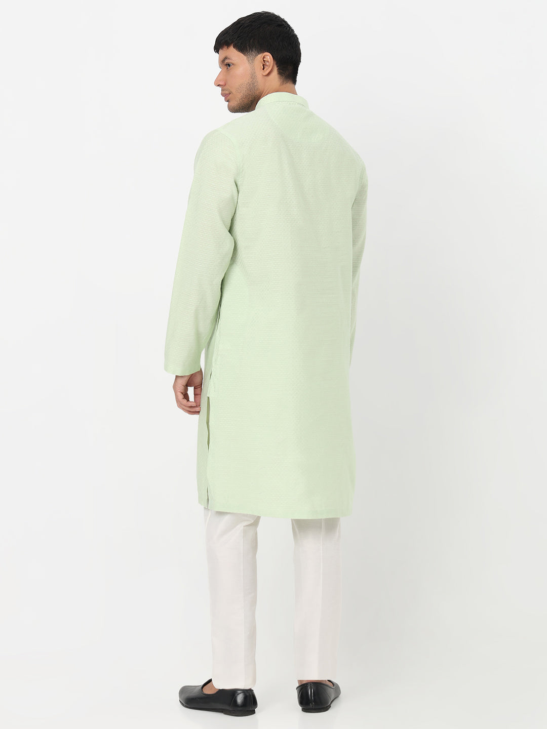 Jacquard Straight Long Kurta