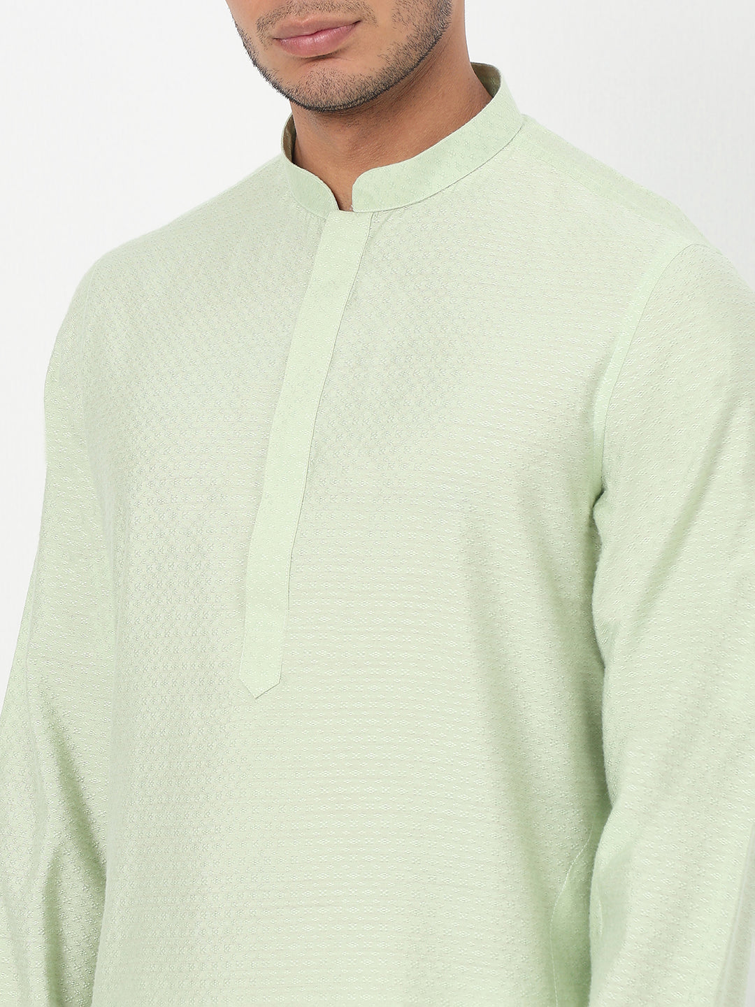 Jacquard Straight Long Kurta
