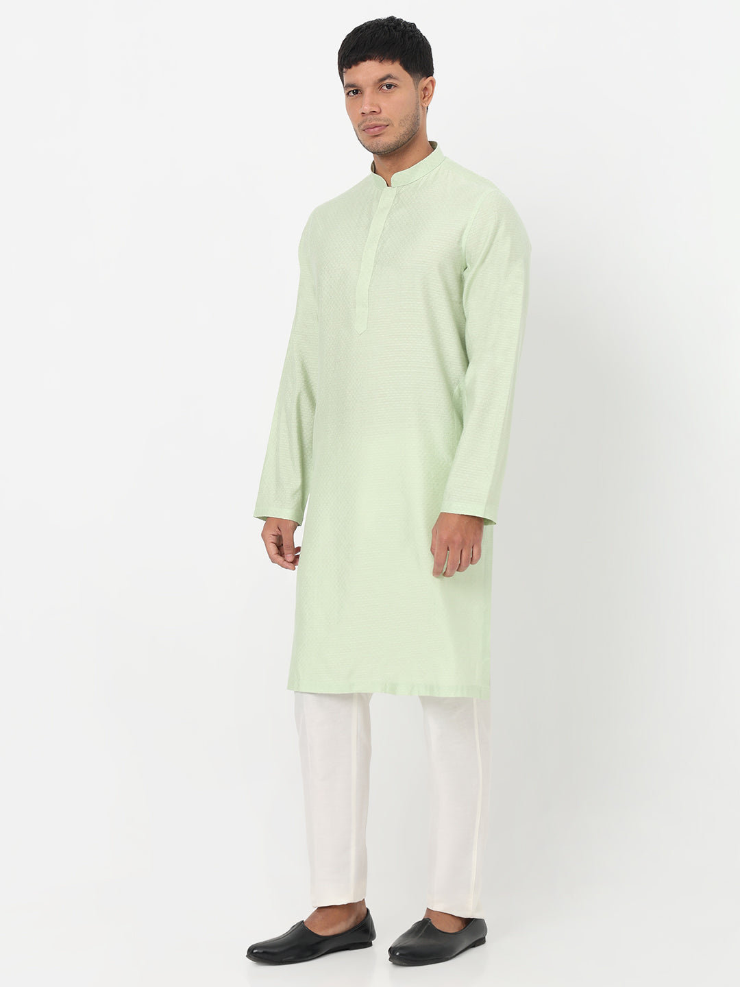 Jacquard Straight Long Kurta