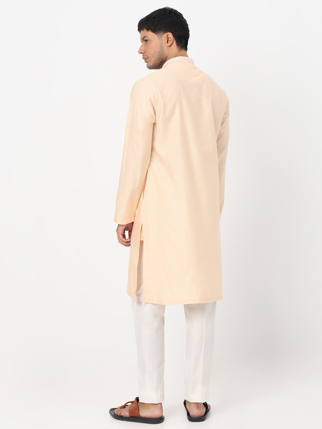 Jacquard Straight Long Kurta