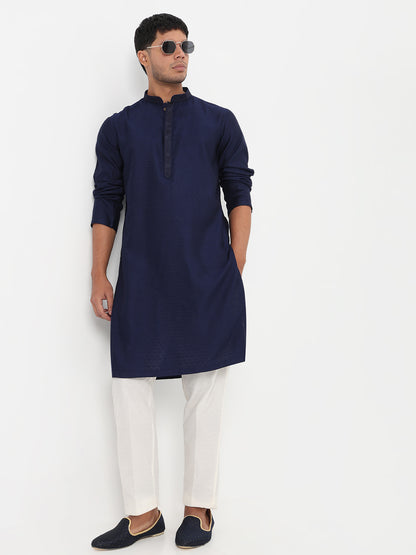 Jacquard Straight Long Kurta