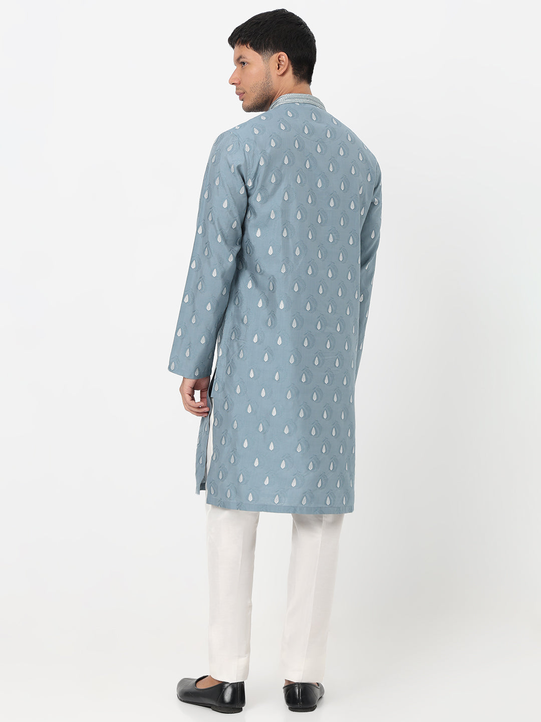 Jacquard Straight Long Kurta