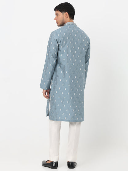 Jacquard Straight Long Kurta