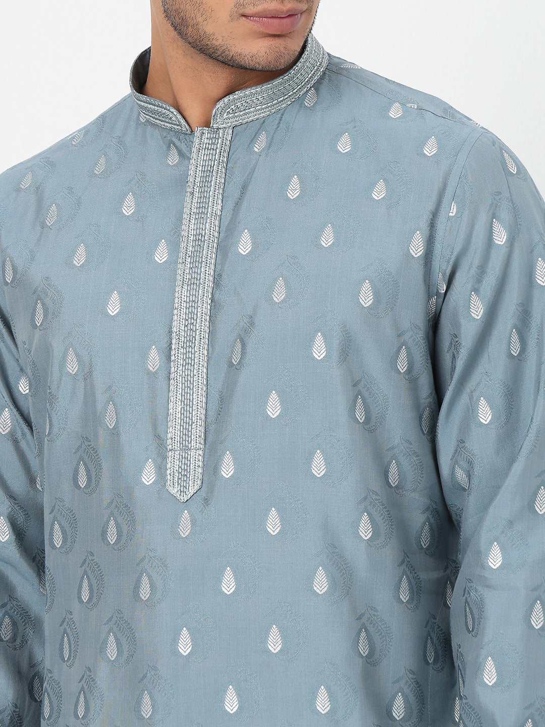 Jacquard Straight Long Kurta